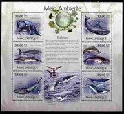 Mozambique 2010 The Environment - Whales large perf sheetlet containing 6 vaues unmounted mint Michel 3614-19