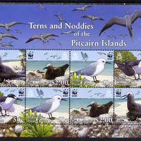 Pitcairn Islands 2007 WWF Endangered Species - Terns & Noddies perf m/sheet containing two sets of 4 unmounted mint SG MS 728