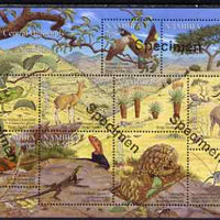 Namibia 2001 Flora & Fauna of the Central Highlands perf composite sheet containing set of 10 values overprinted SPECIMEN, unmounted mint as SG 896-905