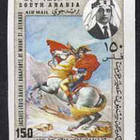 Aden - Kathiri 1968 Napoleon on Horseback Crossing the St Bernard Pass by David 150f imperf unmounted mint Mi 223B