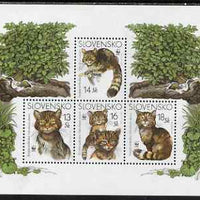 Slovakia 2003 WWF - Wild Cat perf sheetlet containing 4 values unmounted mint, SG MS 416