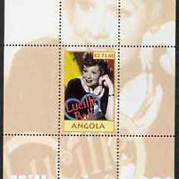 Angola 2001 Millennium series - Lucille Ball perf s/sheet unmounted mint