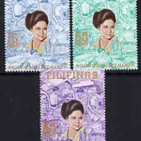 Philippines 1973 Projects Inaugurated by Imelda Marcos perf set of 3 unmounted mint, SG 1321-3