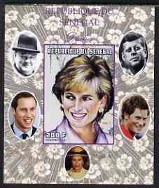 Senegal 1998 Princess Diana 200f imperf m/sheet #02 unmounted mint. Note this item is privately produced and is offered purely on its thematic appeal, it has no postal validity