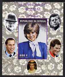 Senegal 1998 Princess Diana 200f imperf m/sheet #07 unmounted mint. Note this item is privately produced and is offered purely on its thematic appeal, it has no postal validity