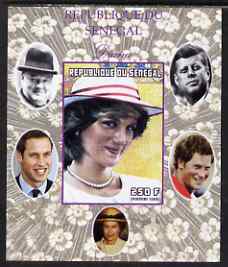 Senegal 1998 Princess Diana 250f imperf m/sheet #14 unmounted mint. Note this item is privately produced and is offered purely on its thematic appeal, it has no postal validity