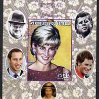 Senegal 1998 Princess Diana 250f imperf m/sheet #15 unmounted mint. Note this item is privately produced and is offered purely on its thematic appeal, it has no postal validity