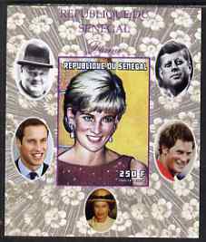 Senegal 1998 Princess Diana 250f imperf m/sheet #15 unmounted mint. Note this item is privately produced and is offered purely on its thematic appeal, it has no postal validity