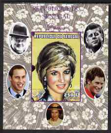 Senegal 1998 Princess Diana 250f imperf m/sheet #17 unmounted mint. Note this item is privately produced and is offered purely on its thematic appeal, it has no postal validity