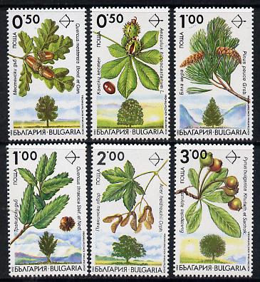 Bulgaria 1992 Trees set of 6 unmounted mint, Mi 4001-06