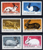 Bulgaria 1986 Rabbits set of 6, SG 3324-29 (Mi 3447-52)