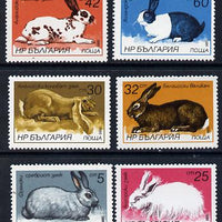 Bulgaria 1986 Rabbits set of 6, SG 3324-29 (Mi 3447-52)