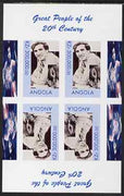 Angola 1999 Great People of the 20th Century - Bobby Fischer imperf sheetlet of 4 (2 tete-beche pairs) unmounted mint. Note this item is privately produced and is offered purely on its thematic appeal