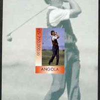 Angola 1999 Aoki (Japanese Golfer) imperf souvenir sheet unmounted mint