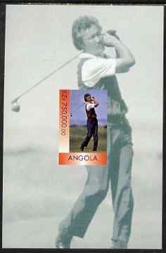 Angola 1999 Aoki (Japanese Golfer) imperf souvenir sheet unmounted mint