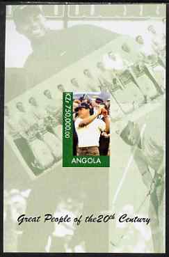 Angola 1999 Great People of the 20th Century - Lee Trevino (Golfer) imperf souvenir sheet unmounted mint. Note this item is privately produced and is offered purely on its thematic appeal