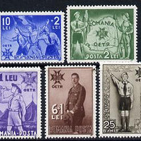 Rumania 1935 Accession Anniversary of King Carol II set of 5 unmounted mint, SG 1305-09, Mi 484-8