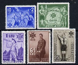 Rumania 1935 Accession Anniversary of King Carol II set of 5 unmounted mint, SG 1305-09, Mi 484-8