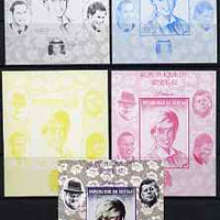 Senegal 1998 Princess Diana 200f imperf m/sheet #03 the set of 5 progressive proofs comprising the 4 individual colours plus all 4-colour composite, unmounted mint