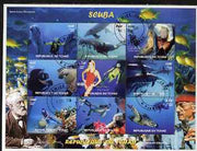 Chad 2008 Scuba Diving perf sheetlet containing 9 values fine cto used