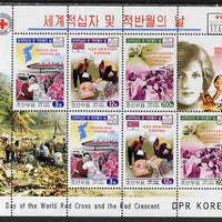 North Korea 2002 Red Cross & Red Crescent perf sheetlet containing 2 each of 3wn, 12wn & 150wn, unmounted mint SG MS 4237a