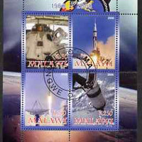 Malawi 2008 40th Anniversary of Apollo 7 perf sheetlet containing 4 values fine cto used