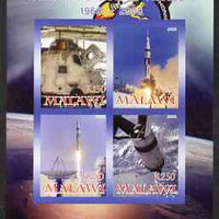 Malawi 2008 40th Anniversary of Apollo 7 imperf sheetlet containing 4 values unmounted mint