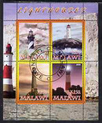 Malawi 2008 Lighthouses perf sheetlet containing 4 values fine cto used