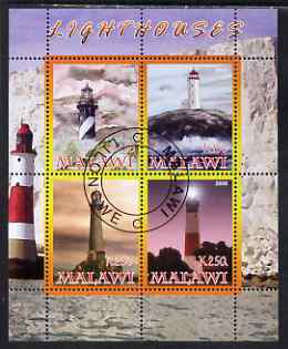 Malawi 2008 Lighthouses perf sheetlet containing 4 values fine cto used