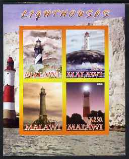 Malawi 2008 Lighthouses imperf sheetlet containing 4 values unmounted mint