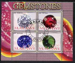 Malawi 2008 Gemstones perf sheetlet containing 4 values fine cto used