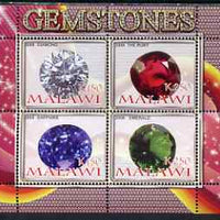 Malawi 2008 Gemstones perf sheetlet containing 4 values unmounted mint