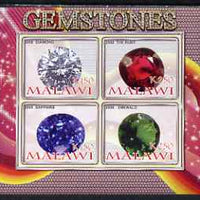 Malawi 2008 Gemstones imperf sheetlet containing 4 values unmounted mint