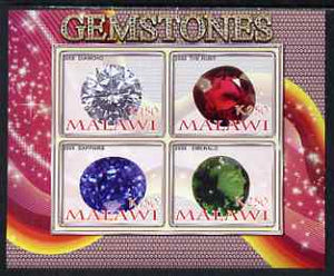 Malawi 2008 Gemstones imperf sheetlet containing 4 values unmounted mint