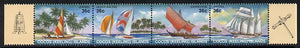 Cocos (Keeling) Islands 1987 Sailing Craft se-tenant strip of 4 unmounted mint, SG 158a