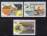 Cocos (Keeling) Islands 1987 Cocos-Malay Industries (Batik Printing, Boat Building & Copra) set of 3 unmounted mint, SG 169-71