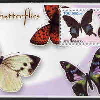 Afghanistan 2001 Butterflies #01 perf s/sheet (also showing Baden Powell and Scout & Guide Logos) unmounted mint