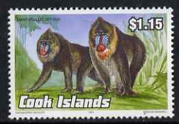 Cook Islands 1992 Endangered Species - Mandrill $1.15 perf unmounted mint, SG 1297