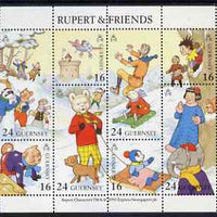 Guernsey 1993 Rupert & Friends perf sheetlet containing set of 8 values unmounted mint, SG MS 606