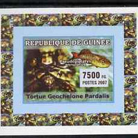 Guinea - Conakry 2007 Turtles & Fish individual imperf deluxe sheet #2, unmounted mint. Note this item is privately produced and is offered purely on its thematic appeal as Yv 523