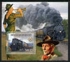 Djibouti 2007 Steam Trains #2 perf m/sheet with Scouts in background unmounted mint