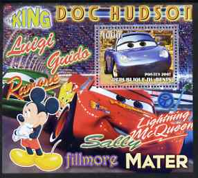 Benin 2007 Disney's Lightning McQueen #2 perf m/sheet showing Sally unmounted mint