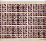 Australia 1947 Princess Elizabeth complete unmounted mint pane of 80 (watermarked) SG 222