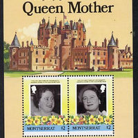 Montserrat 1985 Life & Times of HM Queen Mother (Glamis Castle) m/sheet unmounted mint, SG MS 644