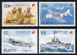 St Kitts 1995 50th Anniversary or End of Second World War set of 4 unmounted mint, SG 435-38