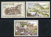 St Lucia 1995 Bicentenary of Battle of Rabot set of 3 unmounted mint, SG 1109-11