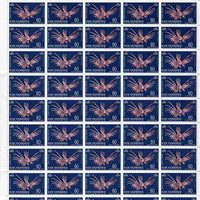 New Hebrides - English 1967 Lionfish 60c new value definitive complete folded sheet of 50 unmounted mint, SG 129