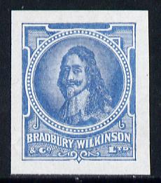 Cinderella - Great Britain Bradbury Wilkinson King Charles I imperf essay stamp in greyish-blue on ungummed paper