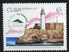 Cuba 2001 Inter-Parliamentary Union (Lighthouse) unmounted mint, SG 4480