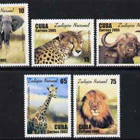 Cuba 2005 National Zoo perf set of 5 unmounted mint SG 4856-60